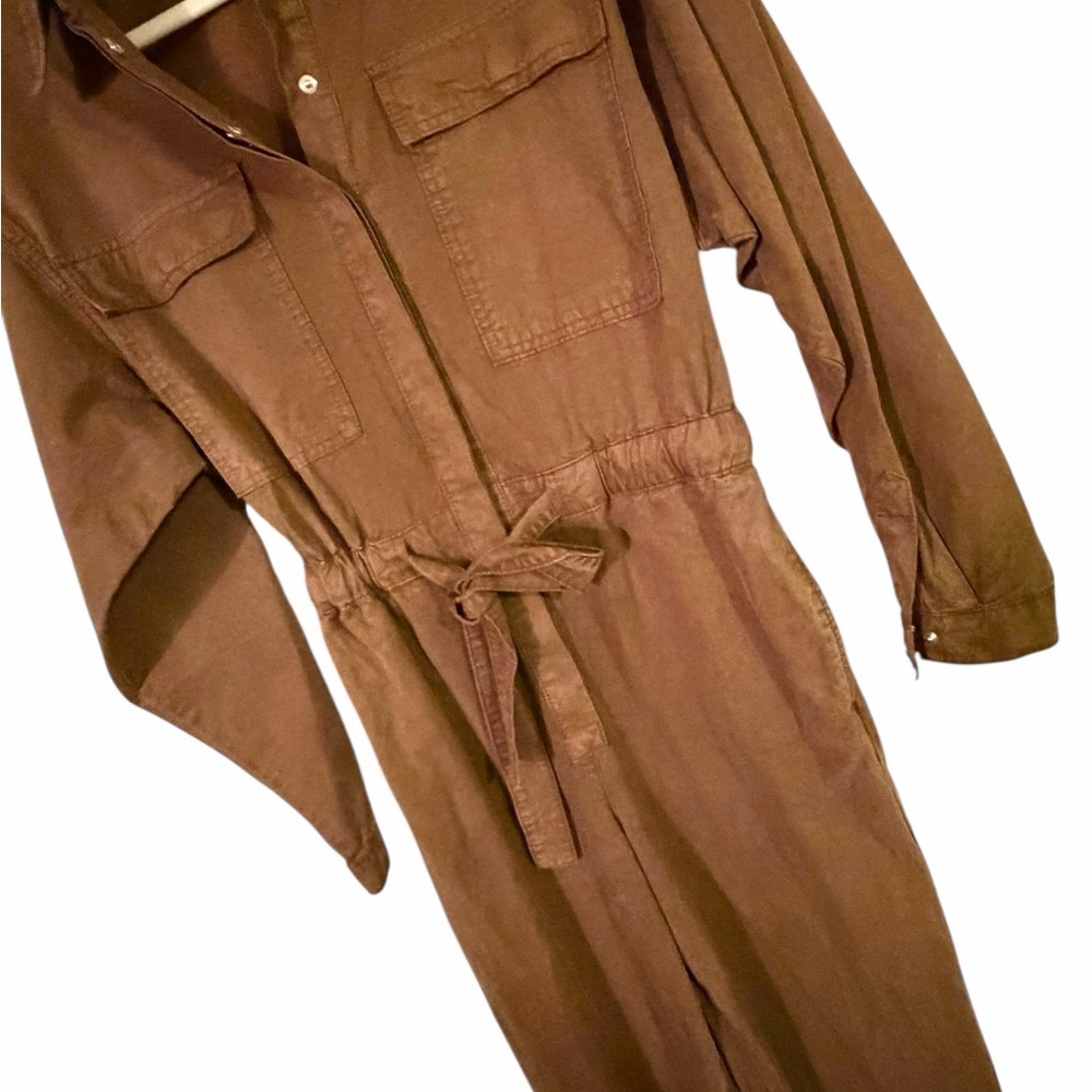 Good American | Women's Brown Cargo Utility Jumpsuit | Size 1 - Picture 5 of 7